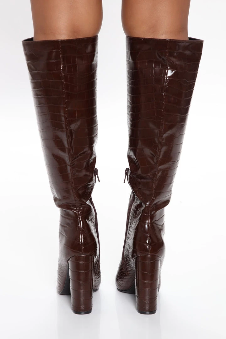 Fashion Nova SHOES Pick Up The Phone Boots - Brown 6 Fashion Nova SHOES Pick Up The Phone Boots - Brown