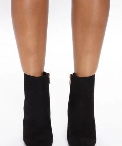 Fashion Nova Malia Heeled Booties - Black