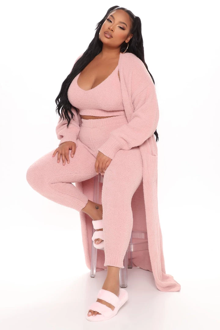 Fashion Nova Best Sellers Living In It 3 Piece Legging Set - Pink