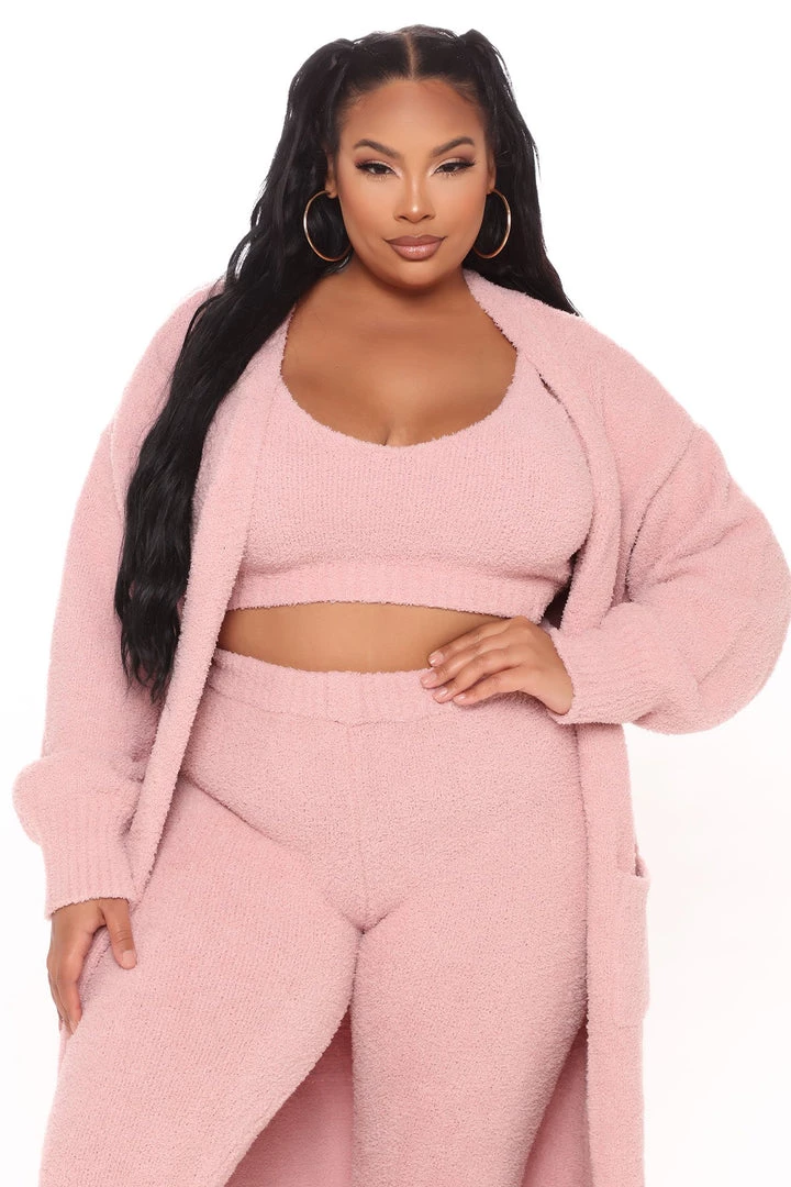 Fashion Nova Best Sellers Living In It 3 Piece Legging Set - Pink
