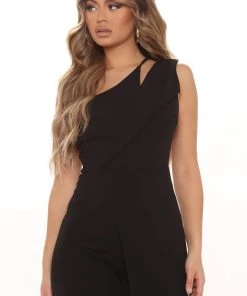 FashionNob Boss Moves Jumpsuit - Black