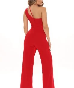 FashionNob Boss Moves Jumpsuit - Red