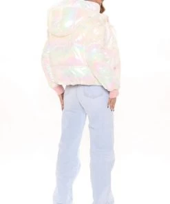 Fashion Nob Cold Streets Puffer Jacket - Ivory Winter Blowout