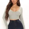 Fashion Nova Take It To Another Level Crop Top - Sage