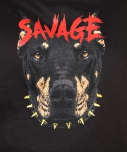 Fashion Nova Savage Dog Oversized Hoodie - Black