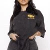 Fashion Nova Festival Tour Washed Tee - Black Wash