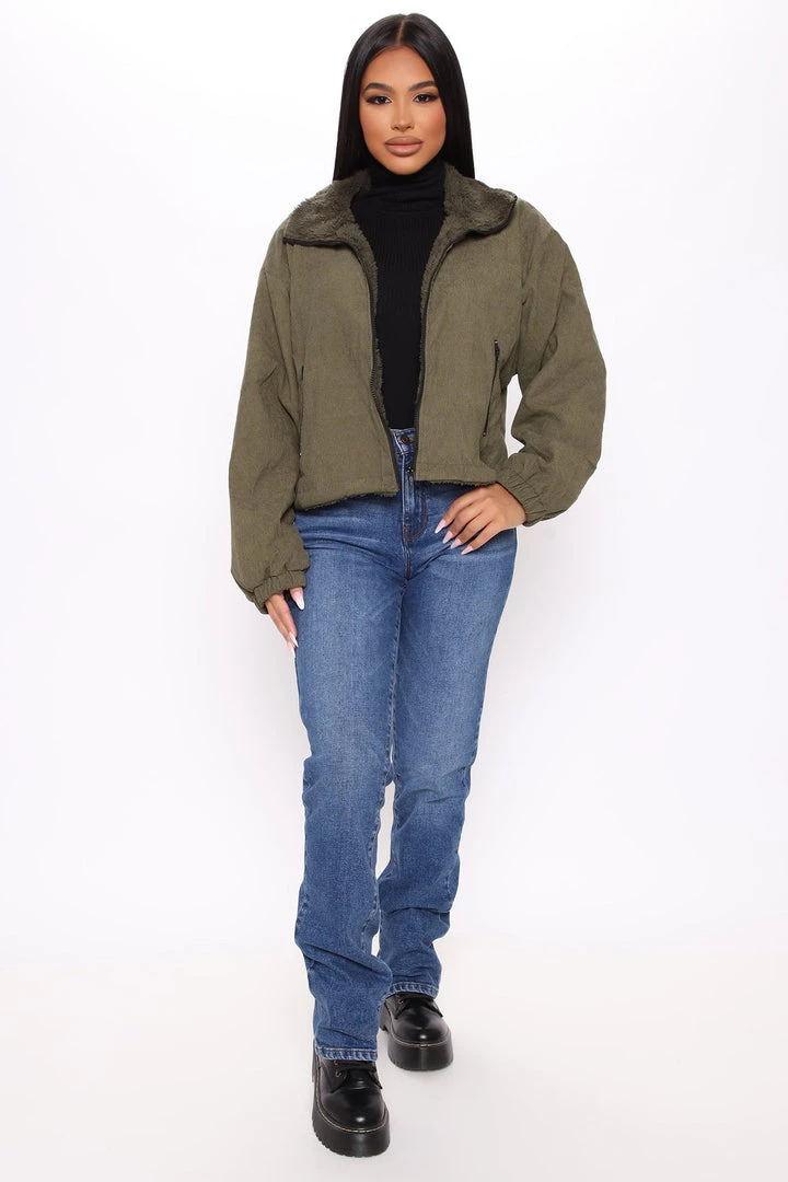 Fashion Nob All Fun And Games Jacket - Olive 2 Fashion Nob All Fun And Games Jacket - Olive