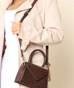 FashionNob Best Sellers All Corners Trapeze Bag - Chocolate