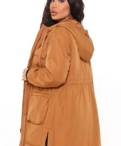 Fashion Nob Feelin' Outdoorsy Anorak Jacket - Camel Winter Blowout