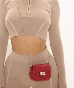 Fashion Nova Teddies & Babydolls Leave Him On Red Crossbody - Red