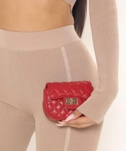 Fashion Nova Teddies & Babydolls Leave Him On Red Crossbody - Red