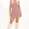 Fashion Nob DRESSES Secret Sweater Mini Dress - Mauve