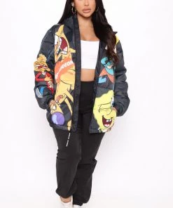 Fashion Nob Winter Blowout Flashback Friday Puffer Jacket - Black