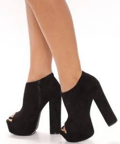Fashion Nova Melinna Booties - Black SHOES