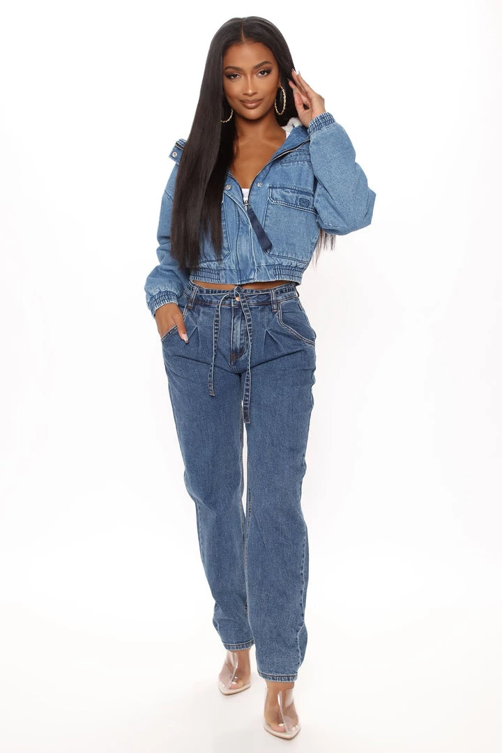 Fashion Nob Got A Soft Spot Denim Jacket - Dark Wash Teddies & Babydolls 2 Fashion Nob Got A Soft Spot Denim Jacket - Dark Wash Teddies & Babydolls