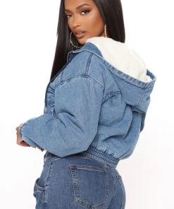 Fashion Nob Got A Soft Spot Denim Jacket - Dark Wash Teddies & Babydolls 5 Fashion Nob Got A Soft Spot Denim Jacket - Dark Wash Teddies & Babydolls