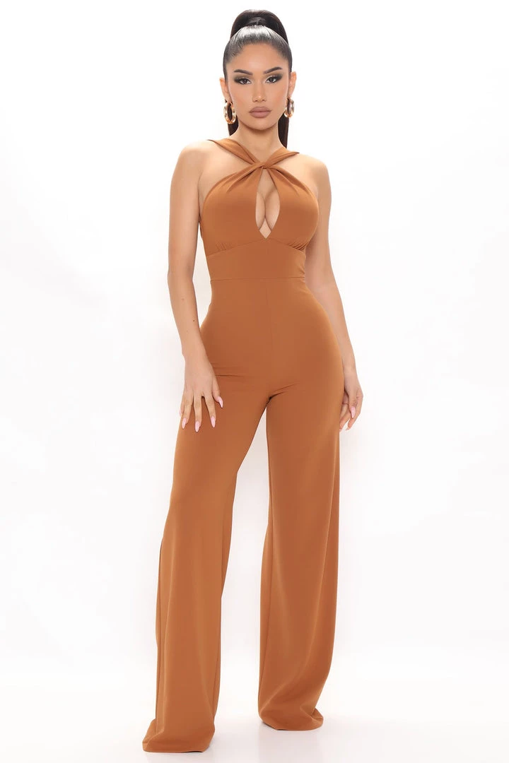 Fashion Nova Crossing My Mind Jumpsuit - Cognac Teddies & Babydolls 1 Fashion Nova Crossing My Mind Jumpsuit - Cognac Teddies & Babydolls