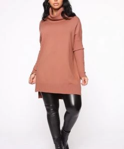 Fashion Nova Meeting The In Laws Sweater - Rust