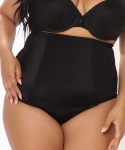 Fashion Nob Ayesha High Waist Shaping Brief - Black