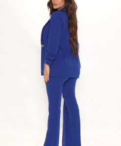 Mysite Victoria High Waisted Dress Pants - Royal New Today