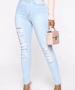 Fashion Nova Drive To The Ocean Jeans - Light Blue Wash