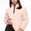 Fashion Nob Cozy Feels Sherpa Pullover - Pink Teddies & Babydolls