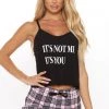 Fashion Nob Sleepwear & Robes It's You PJ Short Set - Black/Pink
