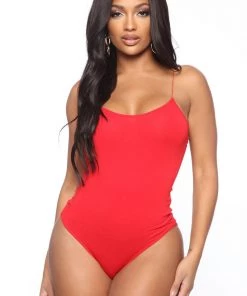 Fashion Nova Teddies & Babydolls Must Have Bodysuit - Red