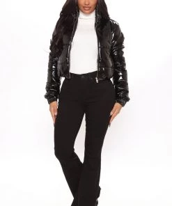 Fashion Nob Keep Up With Me Puffer Jacket - Black