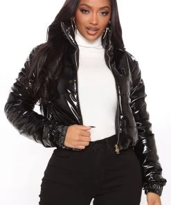 Fashion Nob Keep Up With Me Puffer Jacket - Black