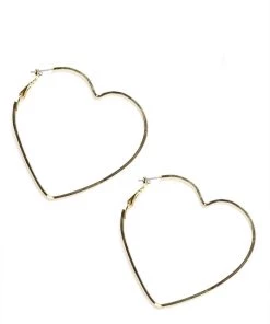 Fashion Nova It Gets Heart Sometimes Earrings - Gold Teddies & Babydolls