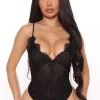 Fashion Nova New Today Sugar Sweet Lace Bodysuit - Black