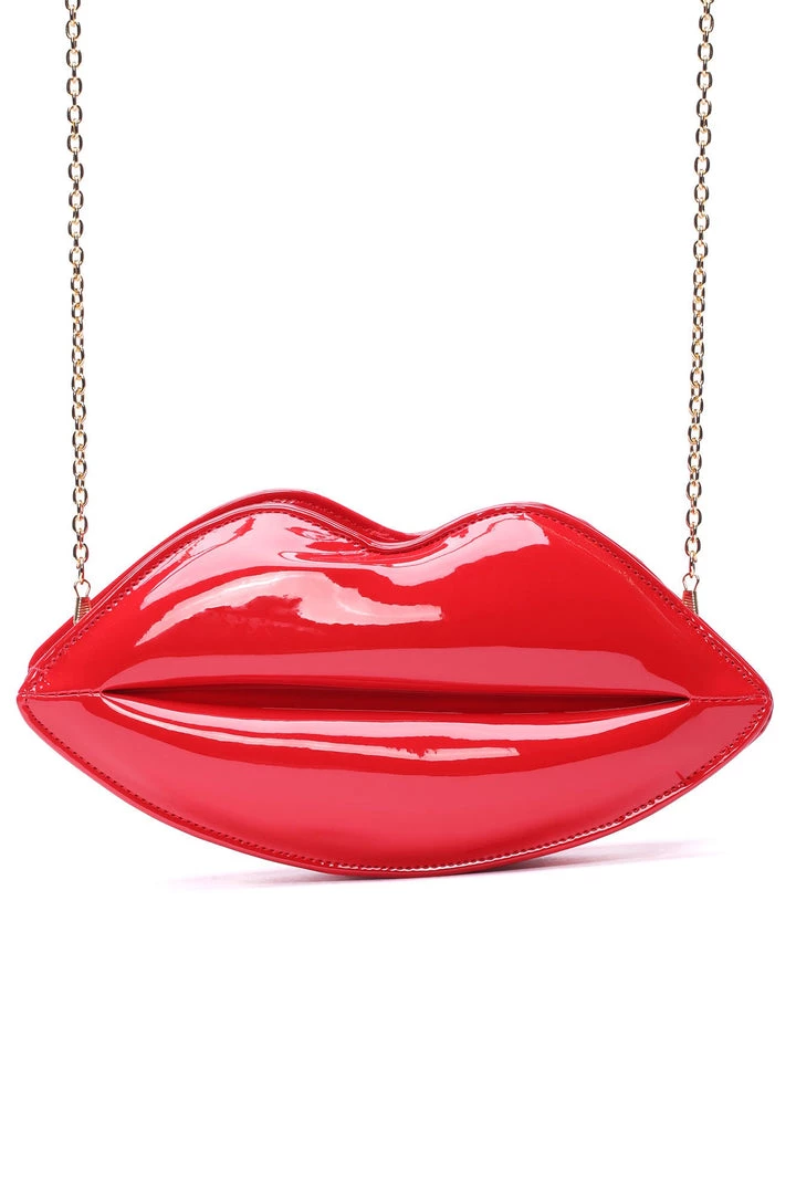 FashionNob Blowing Kisses Crossbody Bag - Red