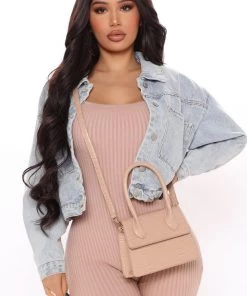 Fashion Nova Teddies & Babydolls Never Enough Crossbody Bag - Nude