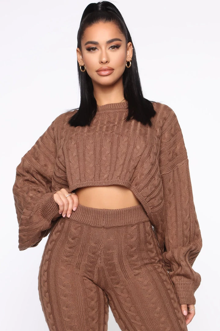 Fashion Nova Meet Me Half Way Sweater - Mocha 1 Fashion Nova Meet Me Half Way Sweater - Mocha