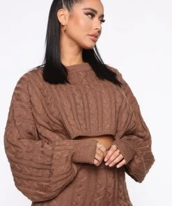 Fashion Nova Meet Me Half Way Sweater - Mocha 11 Fashion Nova Meet Me Half Way Sweater - Mocha