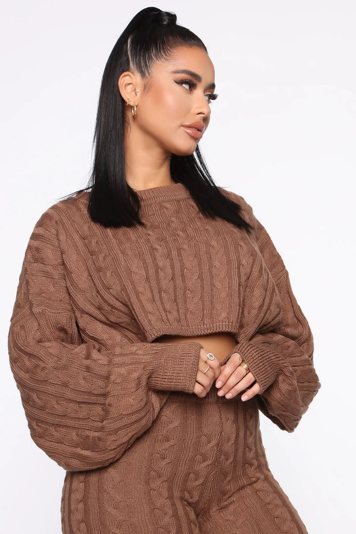 Fashion Nova Meet Me Half Way Sweater - Mocha 4 Fashion Nova Meet Me Half Way Sweater - Mocha