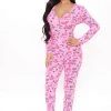 Fashion Nob Cosmic Kiss PJ Jumpsuit Onesie - Pink/combo