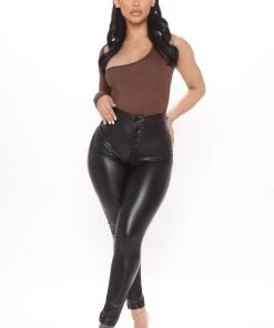 FashionNob Arms Around Me Bodysuit - Brown