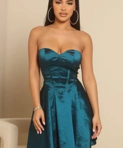 Fashion Nob DRESSES Gardenia Mini Dress - Hunter