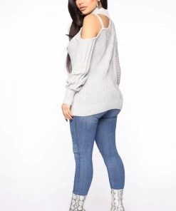 Fashion Nova Teddies & Babydolls Keeping Me Away From The Cold Sweater - Grey 12 Fashion Nova Teddies & Babydolls Keeping Me Away From The Cold Sweater - Grey