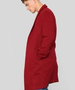 FashionNob Chadwick Car Coat - Burgundy Coming Soon