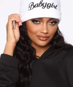 FashionNob Babygirl Beanie - Ivory Teddies & Babydolls
