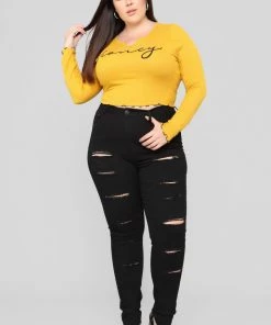 Fashion Nova Hug So Tight Jeans - Black