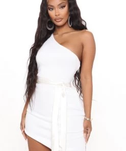 FashionNob DRESSES Alani Sequin Mini Dress - White