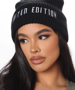 Fashion Nova I'm Limited Edition Beanie - Black Teddies & Babydolls