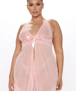 Fashion Nob Talk Sweet To Me Flutter Lace Babydoll Set - Rose Teddies & Babydolls 5 Fashion Nob Talk Sweet To Me Flutter Lace Babydoll Set - Rose Teddies & Babydolls