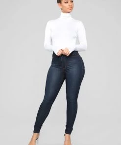 Fashion Nova Pamela Turtle Neck Long Sleeve Top - Off White