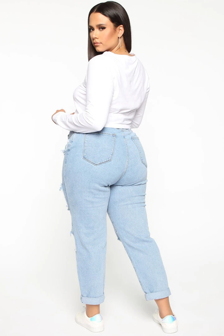 Fashion Nova Best Sellers Robin Long Sleeve Top - White