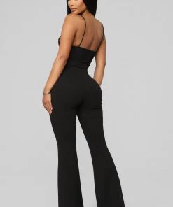 Fashion Nova Office Babe Flare Game Pants - Black